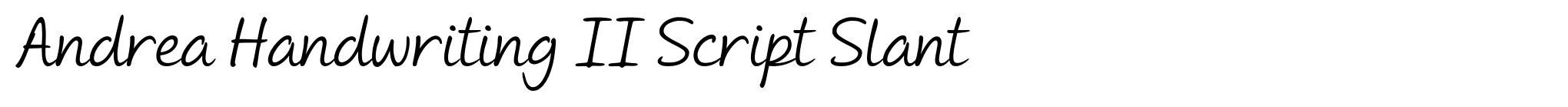 Andrea Handwriting II Script Slant image